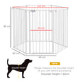 Load image into Gallery viewer, 2 in 1 Multifunctional Dog Pen, Safety Pet Gate, 6 Panels Dog Playpen with Double-Locking Door, Foldable Dog Barrier for Medium Dogs, 90Hcm - White