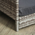 Load image into Gallery viewer, Wicker Dog Bed, Elevated Rattan Dog House with Removable Cushion and Canopy, for Small and Medium Dogs, 98 x 69 x 70cm - Dark Grey