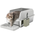 Load image into Gallery viewer, Stainless Steel Cat Litter Box, 24" x 16" x 11" Cat Litter Box High Sided Wall, Metal Litter Box with Metal Scoop & Holder, Non-Sticky, Easy to Clean, Anti-Urine Leakage