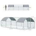 Load image into Gallery viewer, PawHut Large Chicken Coop Metal Chicken Run with Waterproof and Anti-UV Cover, Dome Shaped Walk in Fence Cage Hen House for Outdoor and Yard Farm Use, 1" Tube Diameter, 9.2' x 24.9' x 6.5'