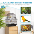 Load image into Gallery viewer, 25" Bird Cage for Finches, Canaries, Budgies, Indoor Parrot Cage with Perch, Swing, Food Container, Slide-out Tray, Handle, Black