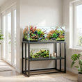 Charger l'image dans la visionneuse de la galerie, 40 Gallon Fish Tank Stand, Heavy Duty Aquarium Stand with Storage Shelf, Adjustable Feet, for Home Office, 36.6" L x 18.5" W x 29.9" H, Black