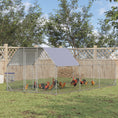 Load image into Gallery viewer, Large Chicken Coop Metal Chicken Run with Waterproof and Anti-UV Cover, Flat Shaped Walk in Fence Cage Hen House for Outdoor and Yard Farm Use, 1" Tube Diameter, 9.2' x 18.7' x 6.4'
