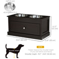 Load image into Gallery viewer, Elevated Dog Bowls with Storage Drawer, Raised Dog Bowls with Stand, 2 Stainless Steel Bowls for Large Dogs, Coffee