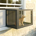 Load image into Gallery viewer, Cat Window Box Catio, Outdoor Indoor Cat Enclosure with Clear Panels, Universal Window Perch for Wall 25"–41", Catio for Indoor Pet Sunbathing, Napping & Overlooking