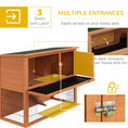 Load image into Gallery viewer, Rabbit Hutch Guinea Pig Hutch Wooden with No-Leak Tray, Asphalt Roof, Antiseptic Wood Outdoor for 1-2 Rabbits 120 x 50 x 92cm - Orange