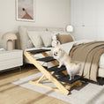 Load image into Gallery viewer, Dog Steps Dog Ramp, 4-Step Adjustable Height Pet Stairs for Large Sized Dogs, Foldable Dog Stairs for Bed Sofa, with Non-slip Surface