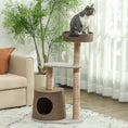Load image into Gallery viewer, Scratching Cat Tree Post Climbing Kitten Pets Kitty Furniture with Toy, Brown