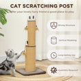 Load image into Gallery viewer, 2 in 1 Cat Scratching Post, 78cm Tall Cat Scratch Post with 3 Toy Feathers, Cat Scratcher Post for Indoor Cats and Kittens, Brown