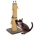 Load image into Gallery viewer, 2 in 1 Cat Scratching Post, 78cm Tall Cat Scratch Post with 3 Toy Feathers, Cat Scratcher Post for Indoor Cats and Kittens, Brown