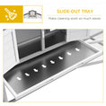 Load image into Gallery viewer, Large Rabbit Hutch with Run, Outdoor Bunny Cage with Tray, Ramp, Wooden Guinea Pig House, Light Grey