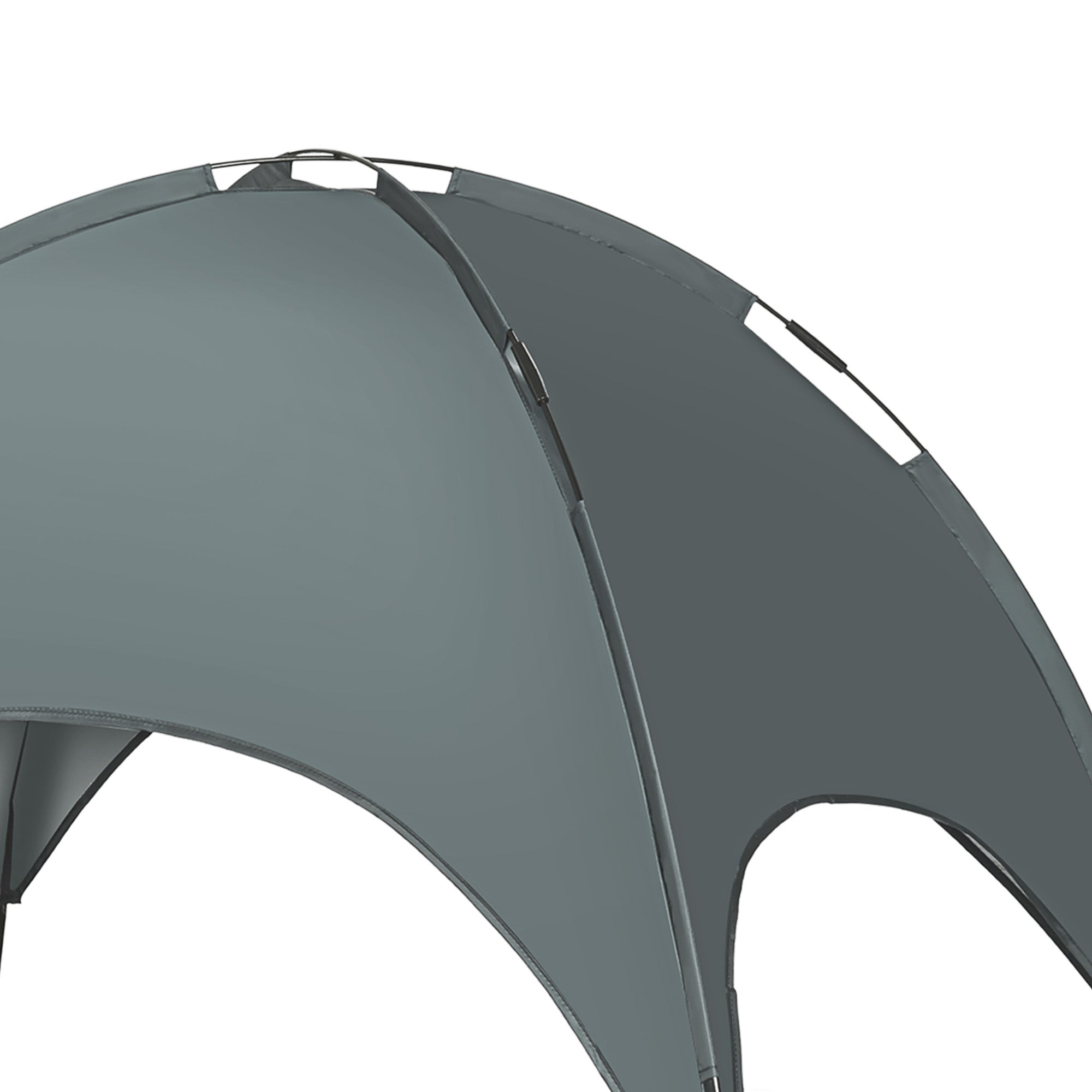 PawHut Elevated Dog Bed with Removable Canopy, Outdoor Dog Cot with UV Protection Canopy Shade, 48 inch Large Pet Bed for Camping, Gray