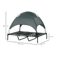 Load image into Gallery viewer, Raised Dog Bed Waterproof Elevated Pet Cot with Breathable Mesh UV Protection Canopy Grey, for XL Dogs, 122 x 92 x 108cm