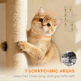Load image into Gallery viewer, Cat Tree, 67" Large Cat Tower for Indoor Kittens Multi-Level with 7 Scratching Posts, Tunnel, 2 Plush Condos, Hammock, Perch, Ramp, Pompoms, Light Grey