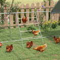 Load image into Gallery viewer, PawHut Chicken Perch for Coop, Wooden and Galvanized Steel Jungle Gym Roosting Bar Ladder for Backyard Poultry, 55" x 33.75"
