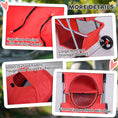 Load image into Gallery viewer, Dog Stroller, One-click Folding Pet Stroller with Cup Holder, 4 Wheels Travel Carrier w/ Brakes, 360° Swiveling Front Wheels, Storage Basket, for XS/Small Dogs Cats, Red