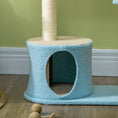 Load image into Gallery viewer, Moon Cute Cat Tree for Indoor Cats with Kitten Condo and Bed, Cat Tower with Scratching Post, Hanging Moon Shaped Toy, Star Platform, Blue