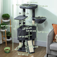 Charger l'image dans la visionneuse de la galerie, Cat Tree, 47 Inch Cat Tower with Large Cozy Condo, Hammock, Bed, Ladder, Toy Balls, Sisal Scratching Posts, for Indoor Kittens, Dark Grey