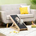 Load image into Gallery viewer, PawHut Height Adjustable Pet Ramp with Non-Slip Carpet Surfaces, 4 Levels Folding Dog Cat Ramp for Bed, Sofa & Car