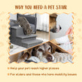 Load image into Gallery viewer, PawHut 3-Steps Pet Stairs with Storage, Dog Steps for Couch, Bed, Pet Steps for Injured Pet, Older Pets, Small Cats, gray