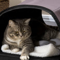 Load image into Gallery viewer, PawHut Dome Heated Cat House Portable and Waterproof Pet Shelter for Kitty in Winter, Brown