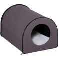 Load image into Gallery viewer, PawHut Dome Heated Cat House Portable and Waterproof Pet Shelter for Kitty in Winter, Brown
