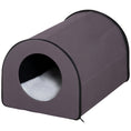 Load image into Gallery viewer, PawHut Dome Heated Cat House Portable and Waterproof Pet Shelter for Kitty in Winter, Brown