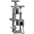 Load image into Gallery viewer, 184cm Large Cat Tree for Indoor Cats, Multi-Level Tall Kitty Tower with 3 Scratching Posts, 2 Condos, 3 Padded Beds, Hammock, Ladder, for Small to Large Kittens, Dark Grey