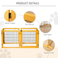 Load image into Gallery viewer, Wooden Pet Gate, Dog Safety Barrier, Freestanding Foldable Fence, w/ 6 Panels, 2 Support Feet, for House Doorway Stairs, Small & Medium Dogs, Yellow