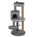 Load image into Gallery viewer, 41 Inches Cat Tree, Multi-Level Cat Tower with Condo, Cute Cat Activity Center with Sisal Scratching Posts, Plush Perch, Hanging Ball, Grey