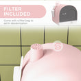 Gallery viewerに画像を読み込む, Large Cat Litter Box with Lid, Enclosed Kitty Litter Box with Slide-out Tray, Scoop, Filter, Pink