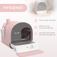 Load image into Gallery viewer, PawHut Cat Litter Box with Lid, Covered Litter Box for Indoor Cats with Tray, Scoop, Filter, 17" x 17" x 18. 5" , Pink