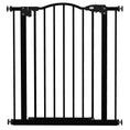Load image into Gallery viewer, Pressure Fit Dog Stair Gate No Drilling Safety Gate Auto Close for Doorways, Hallways, 74-80cm Adjustable, 78cm Tall, Black