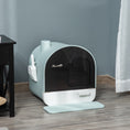 Load image into Gallery viewer, PawHut Cat Litter Box with Lid, Covered Litter Box for Indoor Cats with Tray, Scoop, Filter, 17" x 17" x 18.5" , Green