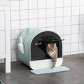 Load image into Gallery viewer, PawHut Cat Litter Box with Lid, Covered Litter Box for Indoor Cats with Tray, Scoop, Filter, 17" x 17" x 18.5" , Green