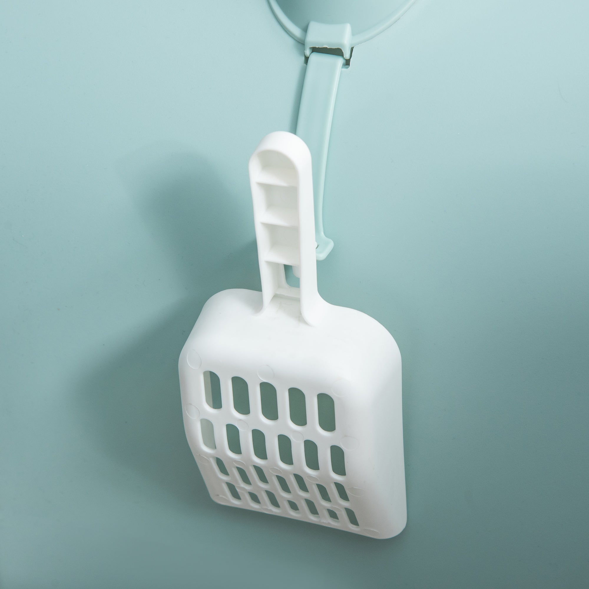 Cat Litter Box Kitten Litter Tray w/ Hood, Scoop, Filter, Flap Door, 43 x 44 x 47cm - Green