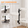 Load image into Gallery viewer, Cat Desk Bed for Indoor, Cat Hammock with 2 Removable Beds, 2 Hanging Balls for Desk, Windows, 360° Rotating & Height Adjustable, Holds Up to 24 lbs, White