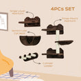 Load image into Gallery viewer, 4PCs Wall Mounted Cat Tree Cat Wall Shelves Furniture Climbing Shelf Set Kitten Activity Centre w/ Hammock, Scratching Post - Brown