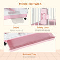 Load image into Gallery viewer, 63"H 6-Level Small Animal Cage Rabbit Hutch with Universal Lockable Wheels, Slide-out Tray for Bunny, Chinchillas, Ferret, Pink
