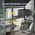 Load image into Gallery viewer, Catio Outdoor Cat Enclosure, Large Kitten House with Waterproof Cover, 2 Resting Boxes, 4 Platforms, Bridge, Wooden Cat Cage Outdoor for 2-4 Kittens, 73" x 55" x 74", Grey
