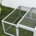 Load image into Gallery viewer, Rabbit Run Wooden Rabbit Hutch Cage 6ft with Wire Mesh, Openable Roof, Play Space for Outdoor, 181 x 100 x 48 cm, Grey