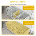 Gallery viewerに画像を読み込む, PawHut Wooden Rabbit Hutch, Bunny Cage with Wheels, Dividers, Openable Roof, Removable Trays, Small Animal Cages for 1-2 Rabbits, Indoor Outdoor Use, Light Gray