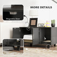 Load image into Gallery viewer, Cat Litter Box Enclosure, Hidden Litter Box Furniture, Cat House End Table Washroom with Scratching Pad, for Indoor Cats Kittens, Black