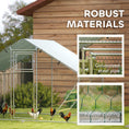 Load image into Gallery viewer, Walk-in Chicken Run, Galvanised Chicken Coop with Water-Resistant and UV-Resistant Cover, Feeding Door, Hanging Feeder, Perch, Hen Poultry House, for 6-8 Chickens, Ducks, Rabbits, Geese