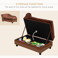Load image into Gallery viewer, PawHut Luxury Fancy Dog Bed for Small Dogs with Hidden Storage, Small Dog Couch with Soft 2" Foam, Dog Sofa Bed, Cushy Dog Bed, Modern Pet Furniture for Puppies and Little Breeds, Brown