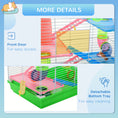 Load image into Gallery viewer, 5 Tier Hamster Cage, Gerbil Cage with Tube Exercise Wheels, Tunnel, Water Bottle, Dishes, 58H x 46L x 30Wcm, Green