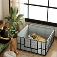 Load image into Gallery viewer, Whelping Box for Dogs and Puppies, 4 Panel Whelping Pen with Washable Whelping Pad, Wind-Resistant Cloth, Lockable Door, Dog Playpen for Small and Medium Breeds, 122 x 122 x 60cm