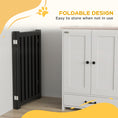 Load image into Gallery viewer, 31.5"H Foldable Dog Gate with Door, 3 Panels Freestanding Pet Gate Barriers Indoor with Support Feet, Puppy Fence for Small Medium Dogs, Black