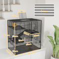 Load image into Gallery viewer, Hamster Cage with Deep Tempered Glass Bottom, 4 Tier Large Hamster Tank with Hut, Running Wheel, Platforms, Ramps, Food Dish, Water Bottle, for Syrian, Dwarf, Rats, Gerbils, 78.5 x 48.5 x 80cm