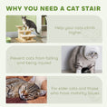 Load image into Gallery viewer, Pet Stairs 3-step Pet Ladder Cat dog Stairs Climb Ladder Cat Tree, Beige